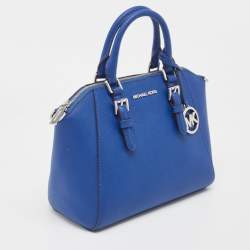 Pre Owned Michael Kors Dark Blue Leather Medium Ciara Satchel