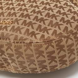 Pre Owned Michael Kors Beige Signature Canvas Bedford Hobo