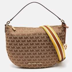 MICHAEL Michael Kors Julia Medium Leather Hobo Bag in Brown