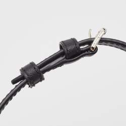 Pre Owned Michael Kors Black/Grey Signature Coated Canvas and Leather Jet Set Camera Crossbody Bag