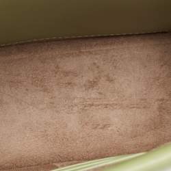 Pre Owned Michael Kors Green Saffiano Leather Greenwich Top Handle Bag