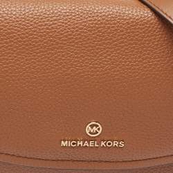 Pre Owned Michael Kors Brown Leather Medium Brooklyn Top Handle Bag