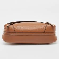 Pre Owned Michael Kors Brown Leather Medium Brooklyn Top Handle Bag