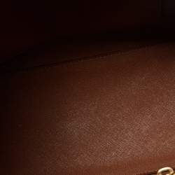 Pre Owned MICHAEL Michael Kors Brown Saffiano Leather Small Jet Set Travel Tote