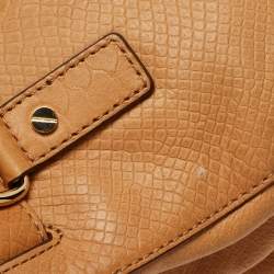 Pre Owned Michael Kors Tan Python Embossed Leather Hamilton North South Tote