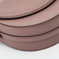 Pre Owned Michael Kors Old Rose Leather Jet Set Charm Crossbody Bag