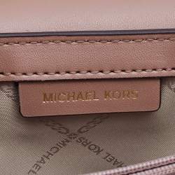 Pre Owned Michael Kors Old Rose Leather Jet Set Charm Crossbody Bag