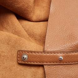 مملوكة مسبقًا حقيبة مايكل كورس دلو جلد بنية اللون