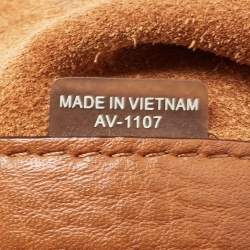 مملوكة مسبقًا حقيبة مايكل كورس دلو جلد بنية اللون