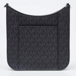 Michael Kors Black Signature Coated Canvas Briley Messenger Bag