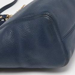 Pre Owned MICHAEL Michael Kors Blue Leather Jet Set Chain Satchel