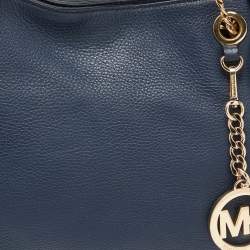 Pre Owned MICHAEL Michael Kors Blue Leather Jet Set Chain Satchel