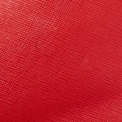 Pre Owned Michael Kors Red Leather Ava Top Handle Bag