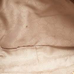 Pre Owned Michael Kors Brown Saffiano Leather Jet Set Camera Crossbody Bag