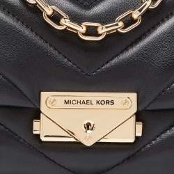 Pre Owned Michael Kors Black Quilted Leather Small Cece Shoulder Bag