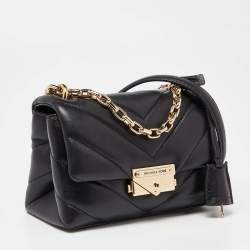 Pre Owned Michael Kors Black Quilted Leather Small Cece Shoulder Bag
