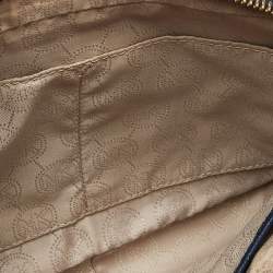 Pre Owned Michael Kors Blue Saffiano Leather Jet Set Camera Crossbody Bag 