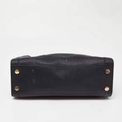 Pre Owned Michael Kors Black Leather Medium East West Dillon Tote