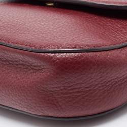 Pre Owned حقيبة كروس مايكل كورس موت جلد عنابي