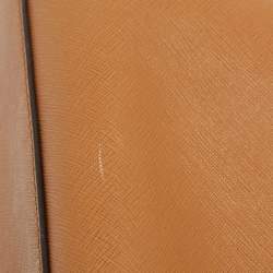 Pre Owned Michael Kors Brown Saffiano Leather Small Ava Top Handle Bag