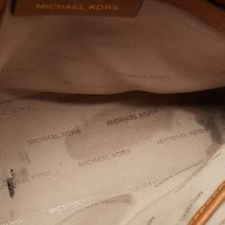 Pre Owned Michael Kors Brown Saffiano Leather Small Ava Top Handle Bag