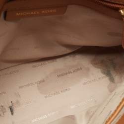 Pre Owned Michael Kors Brown Saffiano Leather Small Ava Top Handle Bag
