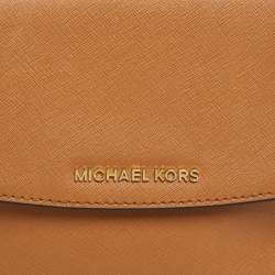 Pre Owned Michael Kors Brown Saffiano Leather Small Ava Top Handle Bag