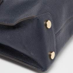 Pre Owned Michael Kors Blue Leather Small Mercer Tote