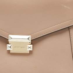Pre Owned Michael Kors Beige Leather Whitney Top Handle Bag