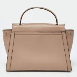Pre Owned Michael Kors Beige Leather Whitney Top Handle Bag