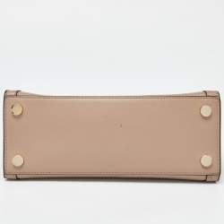 Pre Owned Michael Kors Beige Leather Whitney Top Handle Bag