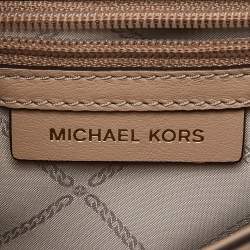 Pre Owned Michael Kors Beige Leather Whitney Top Handle Bag