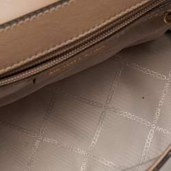 Pre Owned Michael Kors Beige Leather Whitney Top Handle Bag