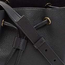 Pre Owned Michael Kors Black Leather Nicole Bucket Bag