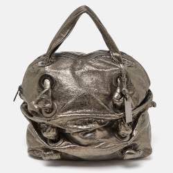 Pre Owned Michael Kors Metallic Gathered Leather Zuma Bag