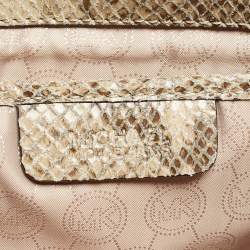 Pre Owned Michael Kors Grey Python Effect Leather Satchel