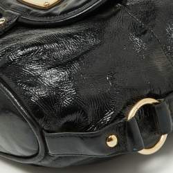 Michael Kors Black Patent Leather Fulton Hobo