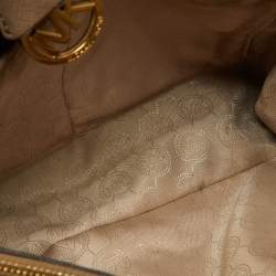 Pre Owned Michael Kors Beige Leather Hamilton East West Tote