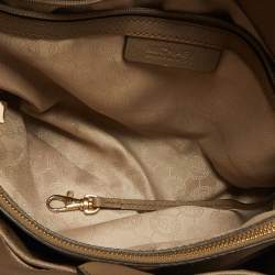 Pre Owned Michael Kors Beige Leather Hamilton East West Tote