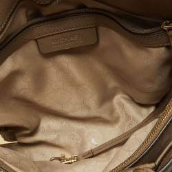 Pre Owned Michael Kors Beige Leather Hamilton East West Tote