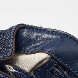 Pre Owned Michael Kors Blue Quilted Denim and Leather Sloan Shoulder Bag