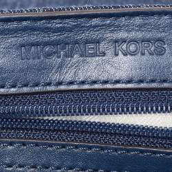 Pre Owned Michael Kors Blue Quilted Denim and Leather Sloan Shoulder Bag