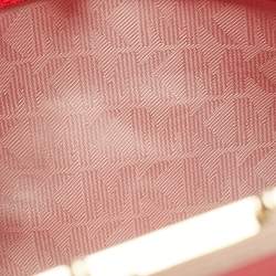 Pre Owned Michael Kors Coral Saffiano Leather Cynthia Clutch