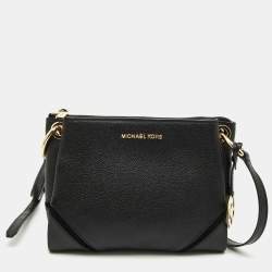 Pre Owned Michael Kors Black Leather Nicole Crossbody Bag