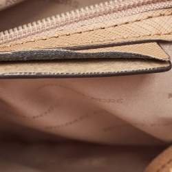 Pre Owned Michael Kors Pink/Cream Leather Mercer Satchel