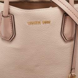 Pre Owned Michael Kors Pink/Cream Leather Mercer Satchel