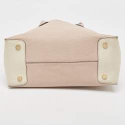 Pre Owned Michael Kors Pink/Cream Leather Mercer Satchel