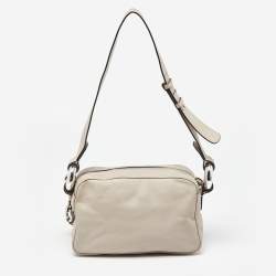 Pre Owned Michael Kors Beige Leather Grand Shoulder Bag