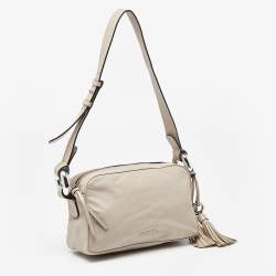 Pre Owned Michael Kors Beige Leather Grand Shoulder Bag