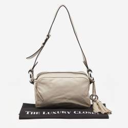 Pre Owned Michael Kors Beige Leather Grand Shoulder Bag